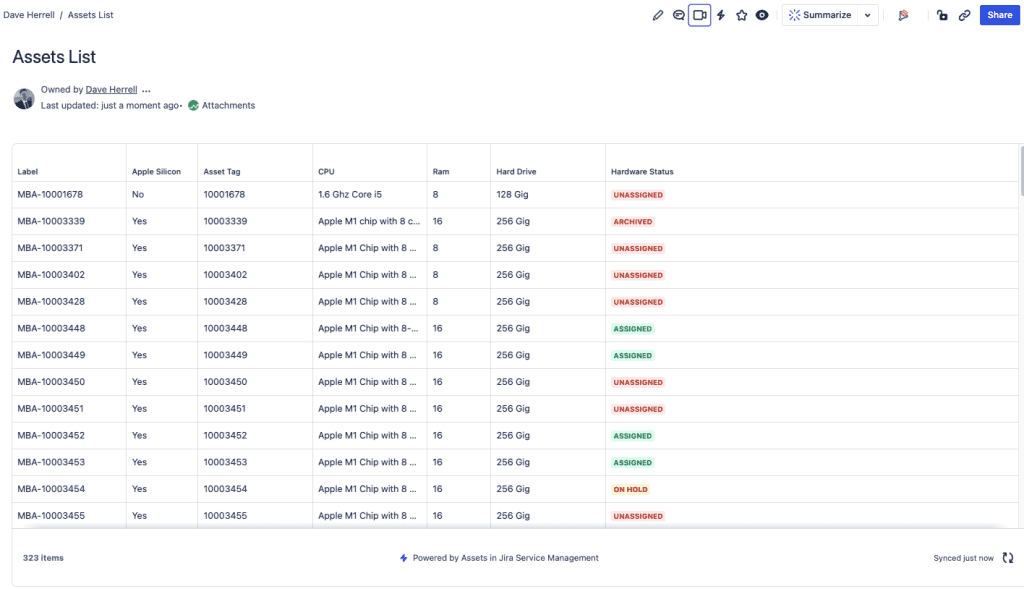 Jira Cloud: IT Asset and Service Configuration Management - Dave Herrell